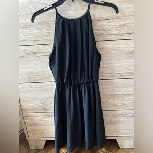 Black halter neck style mini dress size XS